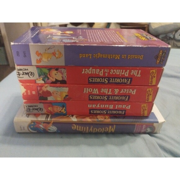 Disney Classic Cartoons Lot Of 5 VHS - Donald Duck, Mickey Mouse, Melody Time - Picture 3 of 7